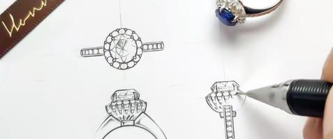 Kostnadsfri designskiss med ditt smycke hos HONN FINE JEWELRY