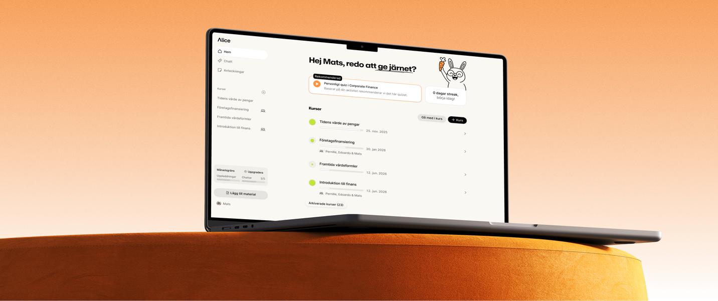 40 % studentrabatt hos Alice.tech