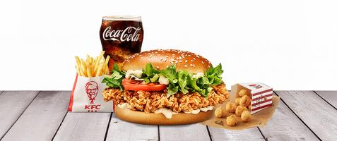 Zinger Meal & 10 popcorn för endast 65 kr hos KFC