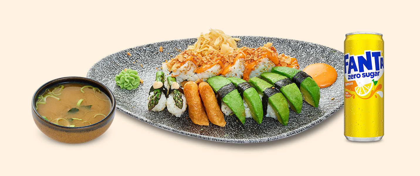 40 % alumnirabatt på 14-bitars Combo Green + dryck hos Sushi Yama