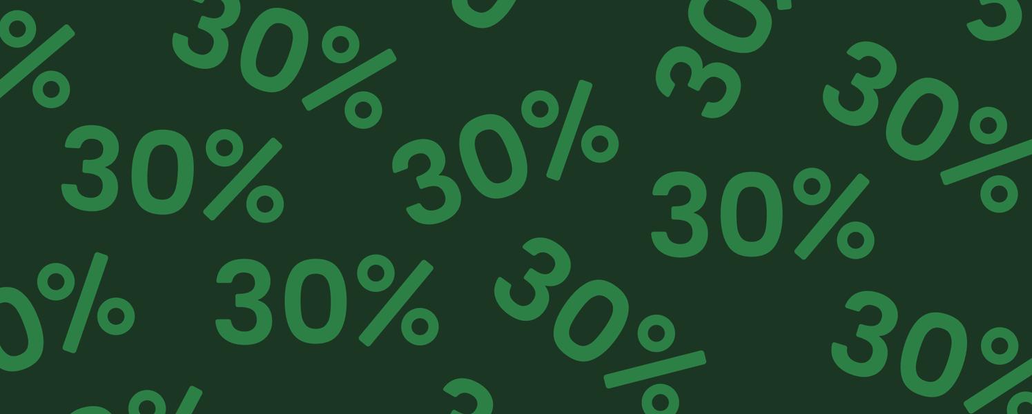 Minst 30 % i 3 dagar 🔥